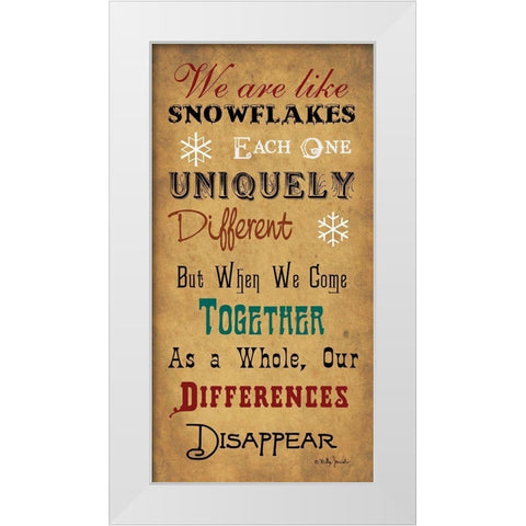Uniquely Different White Modern Wood Framed Art Print by Jacobs, Billy