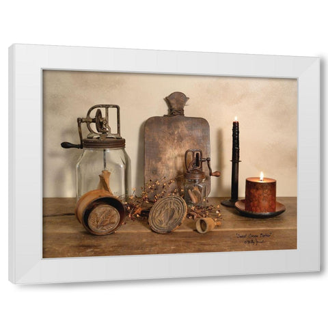 Sweet Cream Butter White Modern Wood Framed Art Print by Jacobs, Billy