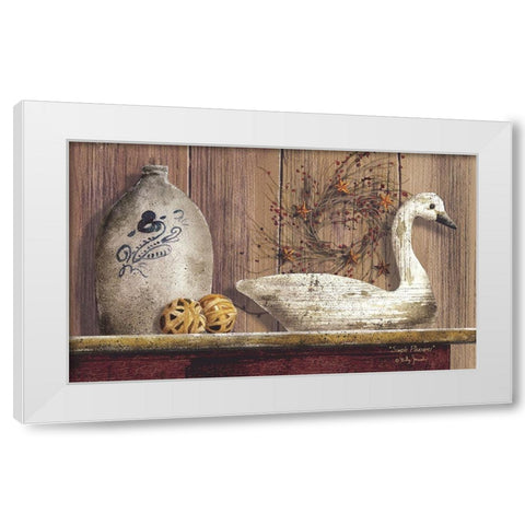 Simple Pleasures           White Modern Wood Framed Art Print by Jacobs, Billy