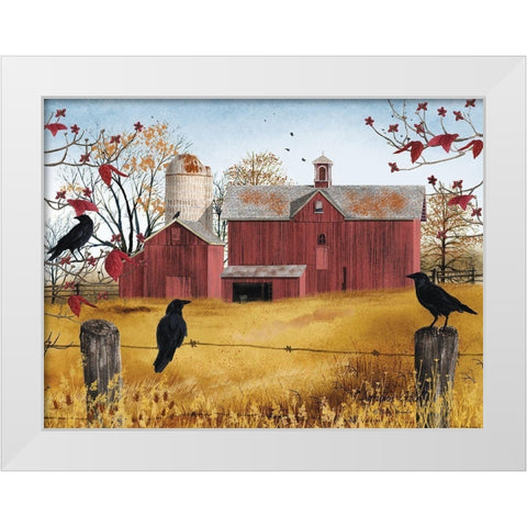 Autumn Gold White Modern Wood Framed Art Print by Jacobs, Billy