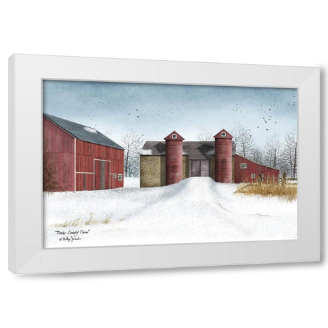 Bucks County Farm White Modern Wood Framed Art Print by Jacobs, Billy