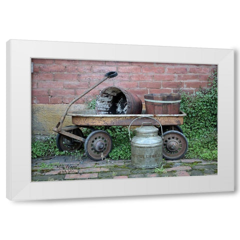 Milk Wagon White Modern Wood Framed Art Print by Jacobs, Billy