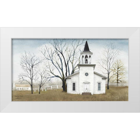 Amazing Grace White Modern Wood Framed Art Print by Jacobs, Billy