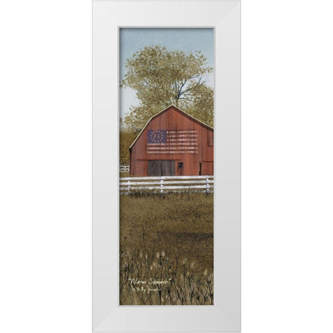 Warm Summer White Modern Wood Framed Art Print by Jacobs, Billy