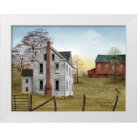 Morning Has Broken White Modern Wood Framed Art Print by Jacobs, Billy