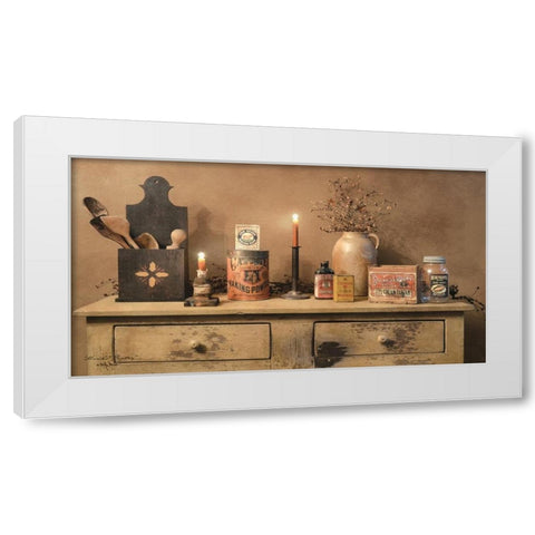 Mamas Pantry White Modern Wood Framed Art Print by Jacobs, Billy