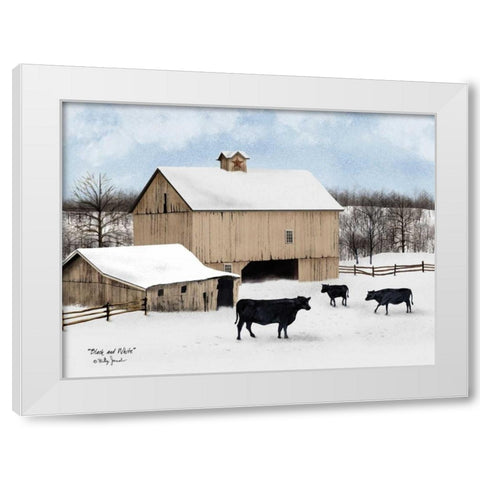 Black and White White Modern Wood Framed Art Print by Jacobs, Billy