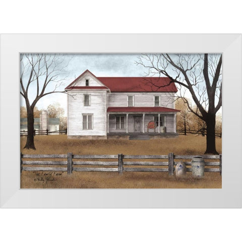 The Family Farm White Modern Wood Framed Art Print by Jacobs, Billy