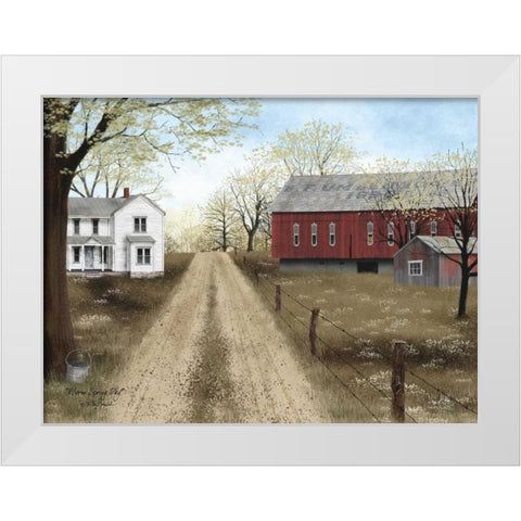 Warm Spring Day White Modern Wood Framed Art Print by Jacobs, Billy