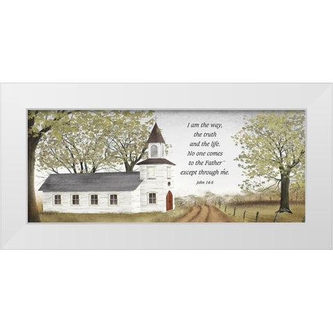 I Am the Way White Modern Wood Framed Art Print by Jacobs, Billy