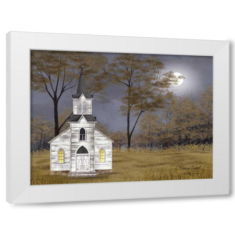 Evening Prayer White Modern Wood Framed Art Print by Jacobs, Billy