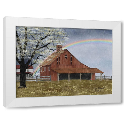 His Promise White Modern Wood Framed Art Print by Jacobs, Billy