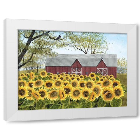Sunshine White Modern Wood Framed Art Print by Jacobs, Billy