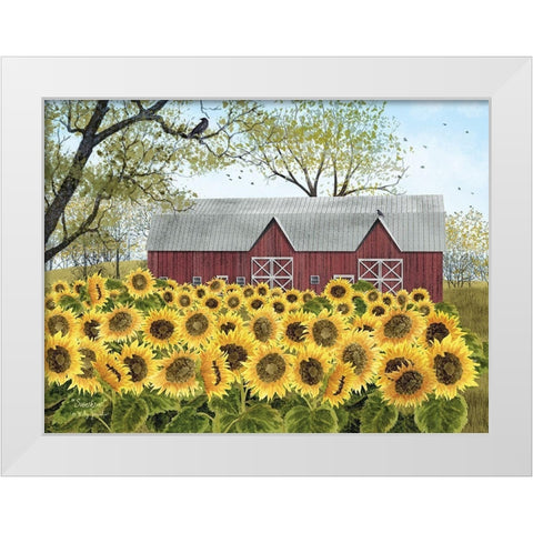 Sunshine White Modern Wood Framed Art Print by Jacobs, Billy