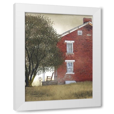 Granddads Rocker White Modern Wood Framed Art Print by Jacobs, Billy