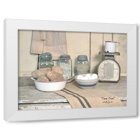Farm Fresh White Modern Wood Framed Art Print by Jacobs, Billy