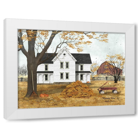 Remember When White Modern Wood Framed Art Print by Jacobs, Billy