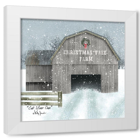 Cut Your Own White Modern Wood Framed Art Print by Jacobs, Billy