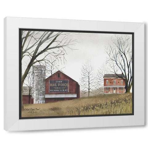 Mail Pouch Barn               White Modern Wood Framed Art Print by Jacobs, Billy