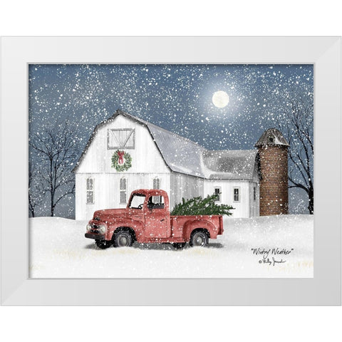 Wintery Weather White Modern Wood Framed Art Print by Jacobs, Billy