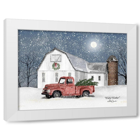 Wintry Weather White Modern Wood Framed Art Print by Jacobs, Billy