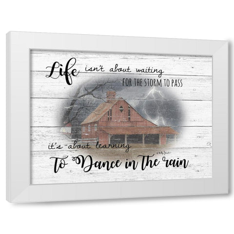 Strom Dance White Modern Wood Framed Art Print by Jacobs, Billy