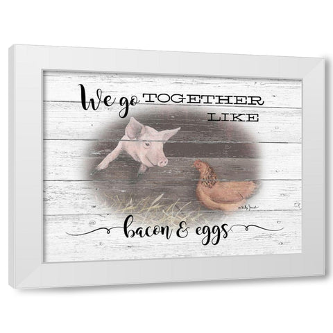 Wo Go Together White Modern Wood Framed Art Print by Jacobs, Billy