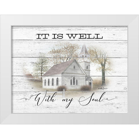 It is Well White Modern Wood Framed Art Print by Jacobs, Billy