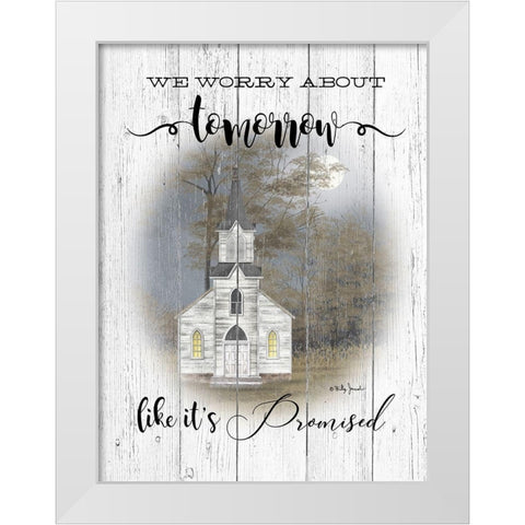 Tomorrow White Modern Wood Framed Art Print by Jacobs, Billy