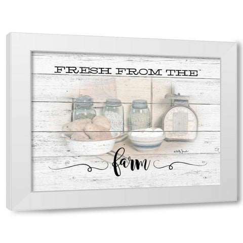 Fresh From the Farm White Modern Wood Framed Art Print by Jacobs, Billy