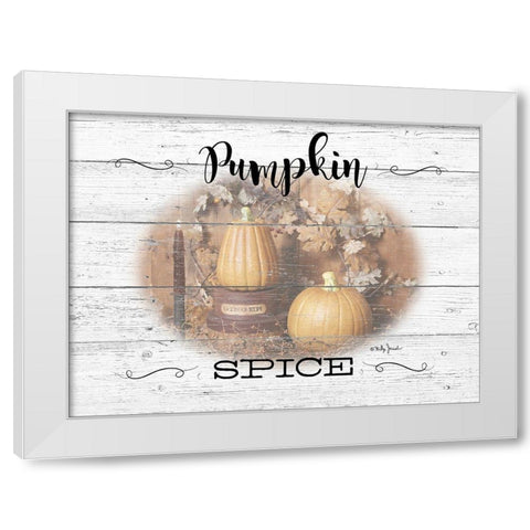 Pumpkin Spice White Modern Wood Framed Art Print by Jacobs, Billy