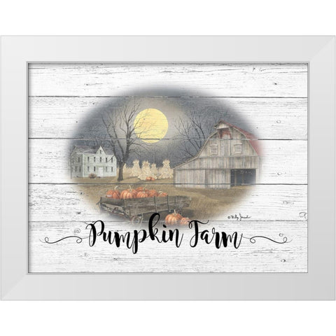 Pumpkin Farm White Modern Wood Framed Art Print by Jacobs, Billy