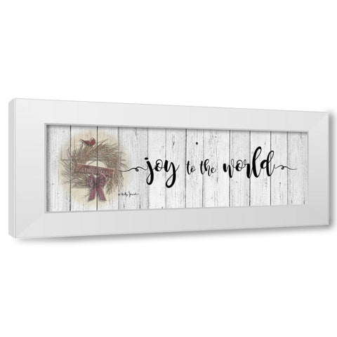 Joy to the World I White Modern Wood Framed Art Print by Jacobs, Billy