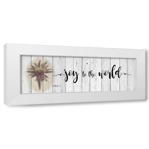 Joy to the World II White Modern Wood Framed Art Print by Jacobs, Billy