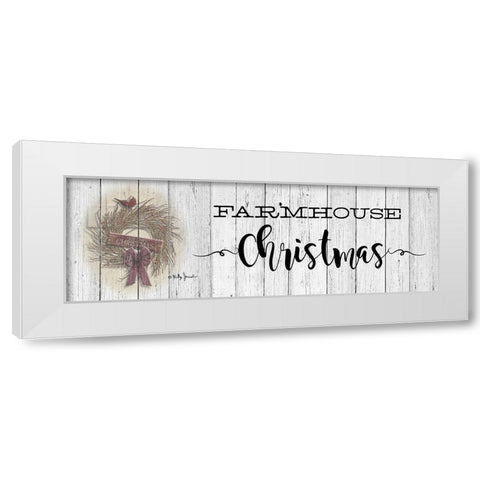 Farmhouse Christmas White Modern Wood Framed Art Print by Jacobs, Billy