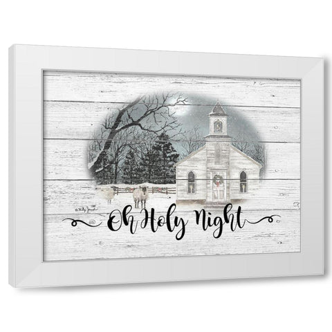 Oh Holy Night White Modern Wood Framed Art Print by Jacobs, Billy