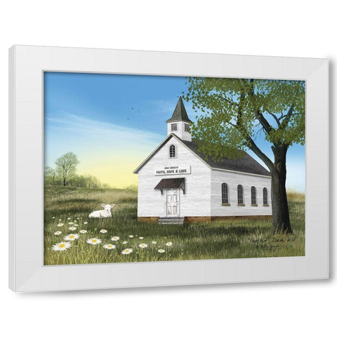 Fear Not White Modern Wood Framed Art Print by Jacobs, Billy