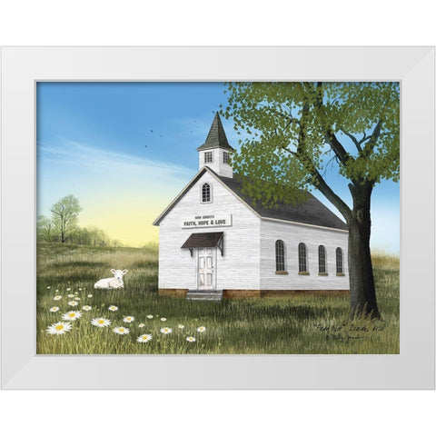 Fear Not White Modern Wood Framed Art Print by Jacobs, Billy