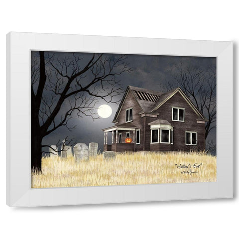 Hallows Eve White Modern Wood Framed Art Print by Jacobs, Billy