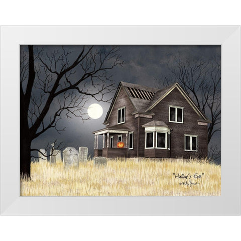 Hallows Eve White Modern Wood Framed Art Print by Jacobs, Billy