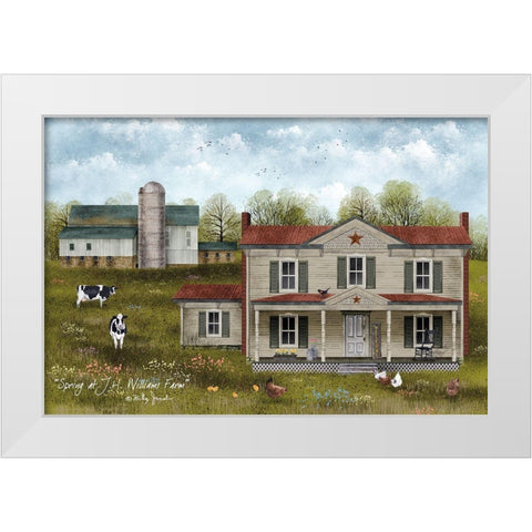 Spring at J.H. Williams Farm White Modern Wood Framed Art Print by Jacobs, Billy