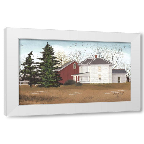Spring Thaw White Modern Wood Framed Art Print by Jacobs, Billy
