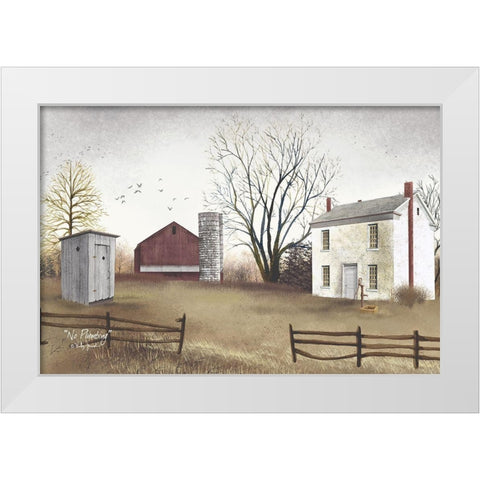 No Plumbing      White Modern Wood Framed Art Print by Jacobs, Billy