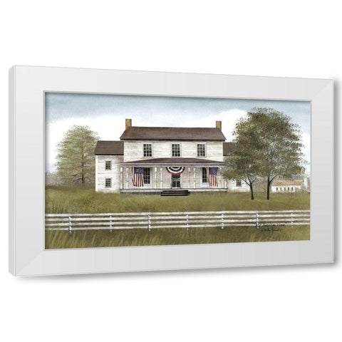 My American Home              White Modern Wood Framed Art Print by Jacobs, Billy