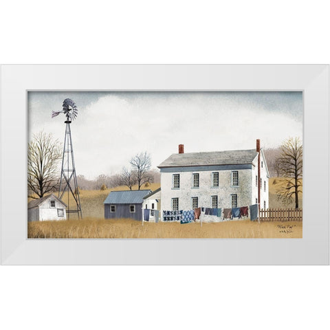 Wash Day       White Modern Wood Framed Art Print by Jacobs, Billy