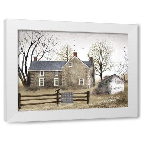 Chester County Fieldstone White Modern Wood Framed Art Print by Jacobs, Billy