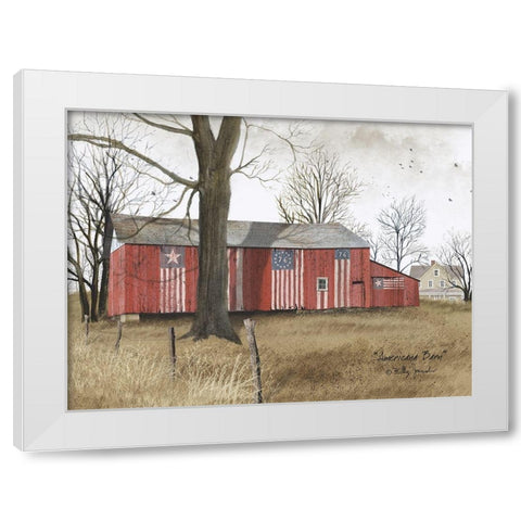 Americana Barn White Modern Wood Framed Art Print by Jacobs, Billy