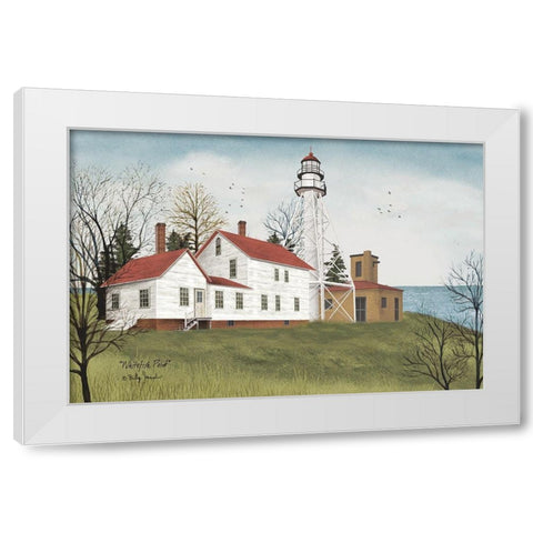 Whitefish Point     White Modern Wood Framed Art Print by Jacobs, Billy