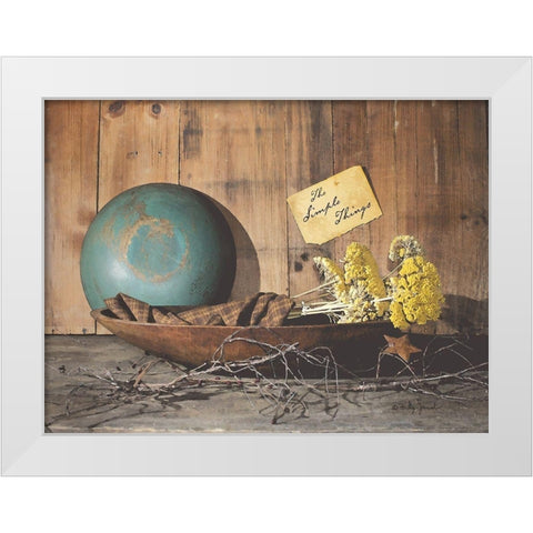 The Simple Things   White Modern Wood Framed Art Print by Jacobs, Billy