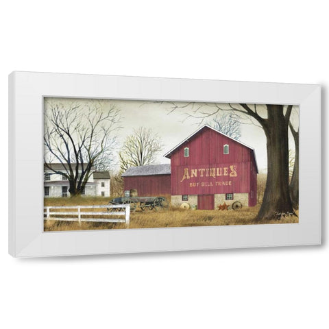 Antique Barn White Modern Wood Framed Art Print by Jacobs, Billy
